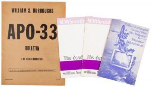 Four pamphlets featuring the work of William Burroughs