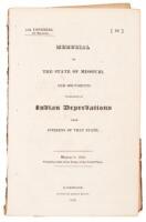 Memorial of the state of Missouri and documents in relation to Indian depredations upon citizens of that State. March 6, 1826