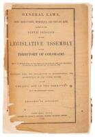 General Laws, Joint Resolutions, Memorials, and Private Acts, passed at the Fifth Session of the Legislative Assembly of the Territory of Colorado