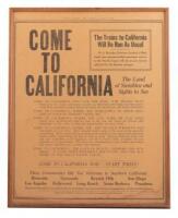 "Come to California: the Land of Sunshine and Sights to See" - broadside page from a newspaper