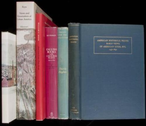 Six reference texts about color plate books, or views