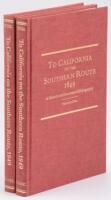 To California on the Southern Route 1849: A History and Annotated Bibliography