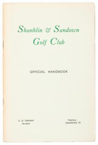 The Shanklin & Sandown Golf Club - official handbook