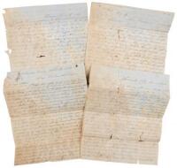 Four letters from gold seeker Samuel McCullough to his parents, written from Panama, San Francisco, and Sacramento