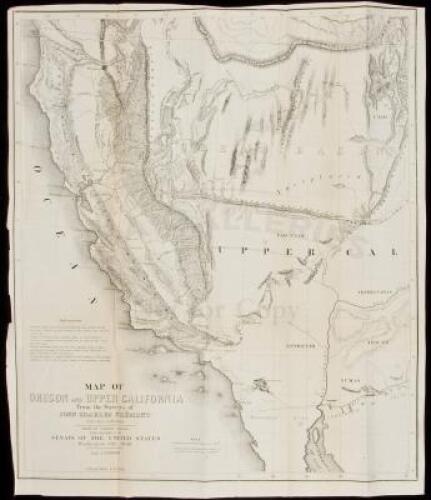 Map of Oregon and Upper California from the Surveys of John Charles Frémont and other Authorities, Drawn by Charles Preuss Under the Order of the Senate of the United States, Washington City, 1848