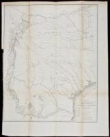 Map of a tour from Independence to Santa Fe, Chihuahua, Monterey and Matamoros