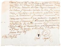 Manuscript receipt for the sale of a slave