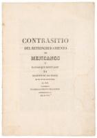 Contrasitio del retrincheramiento de Mejicanos y causas que motivaron la rendici&oacute;n de sus tropas el d&iacute;a 20 de septiembre de 1828