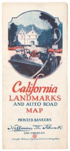 California Landmarks and Auto Road map