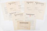 Series of 7 business letters from Arthur H. Clark to his Cleveland, Ohio banker, F. F. VanDeusen, 4 with Clark's signature.