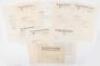 Series of 7 business letters from Arthur H. Clark to his Cleveland, Ohio banker, F. F. VanDeusen, 4 with Clark's signature.