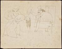 Original drawing by Jean Cocteau for Vanity Fair