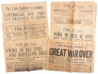 Six newspapers, five of them relating to 1906 San Francisco Earthquake and Fire