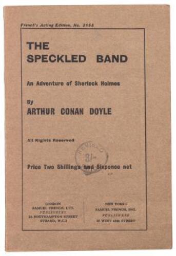 The Speckled Band: An Adventure of Sherlock Holmes.