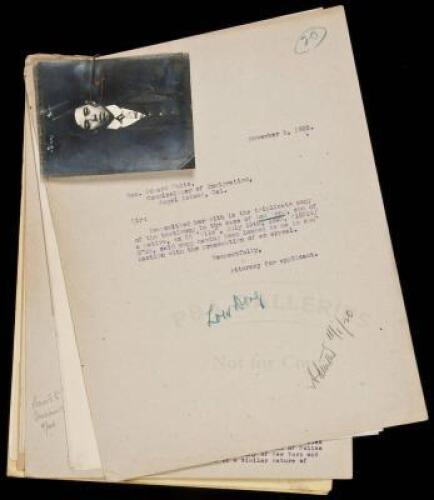 Small archive relating to the emigration of the Chinese Low Dong, who was denied permission to land at Angel Island and join his father, an American citizen