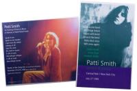 Two posters for Patti Smith poetry events