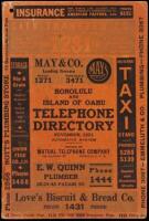 Honolulu and Island of Oahu Telephone Directory, November, 1921