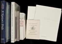 Five books from the library of Jacqueline Kennedy Onassis, with auction ephemera