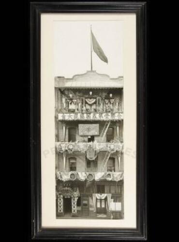 Gelatin silver photograph of the San Francisco building housing the Hop Sing Tong