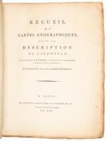 Recueil de Cartes Geographiques, pour la Description de l'Indosan; Par le Major J. Rennell, Ing&eacute;nieur et Arpenteur G&eacute;n&eacute;ral dans le Bengale