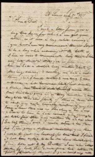 Autograph Letter Signed by C.P. Billon, to Richard Cromwell, describing a planned trading venture along the Santa Fe Trail to New Mexico