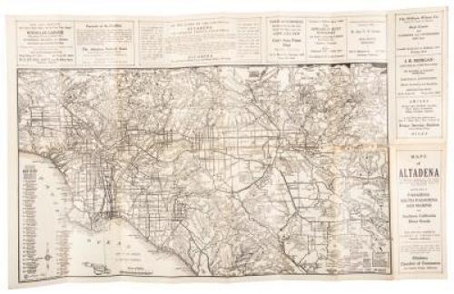 Maps of Altadena and the Cities of Pasadena, South Pasadena, San Marino and Southern California Motor Roads (panel title)