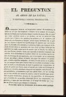 El Pregunton al Amigo de la Patria y Centinela Contra Insurgentes [Caption Title]