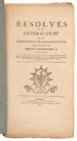 Resolves of the General Court of the Commonwealth of Massachusetts; together with the governor's communications, &c, to the court. Begun and held at Boston, in the county of Suffolk, on Wednesday, the twenty-fifth day of May, anno domini - MDCCCIII