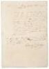 Manuscript document regarding a Chinese slave master in mid-nineteenth century Cuba