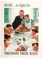 "Four Freedoms" series of four color posters from paintings by Norman Rockwell