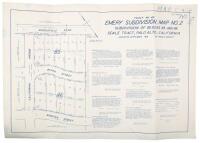 Tract No. 44 - Emery Subdivision, Map No. 2. Subdivision of Blocks 85 and 96 Seale Tract, Palo Alto, California. Surveyed September 1936 by Thelo A. Perrott