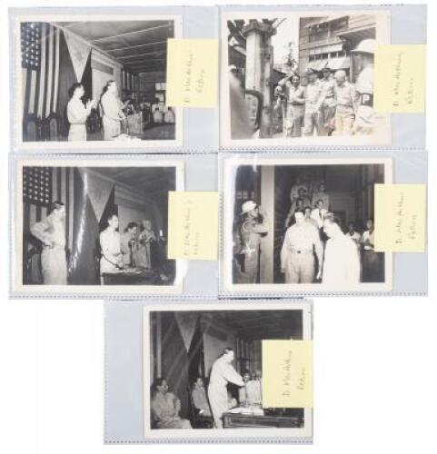 Five photographs of Douglas MacArthur shortly after his return to the Philippines during the Second World War