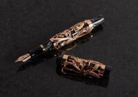 Dragon Restyle 18K Rose Gold and Black Diamonds Limited Edition Fountain Pen * ARTIST'S PROOF