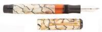 No. 120 Ivory Pearl with Black Veins Celluloid Fountain Pen, Rare