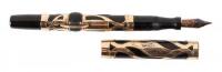 No. 2 Crescent-Filler Fountain Pen, Gold-Filled Filigree Overlay