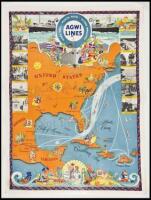 Colorful poster for AGWI Lines cruises