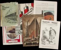 Ephemera regarding various Cunard Line ships