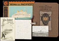 Small group of miscellaneous items from various travels, mostly aboard ship lines