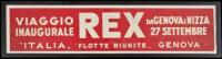 Framed sign for Rex "Flotte Riunite"