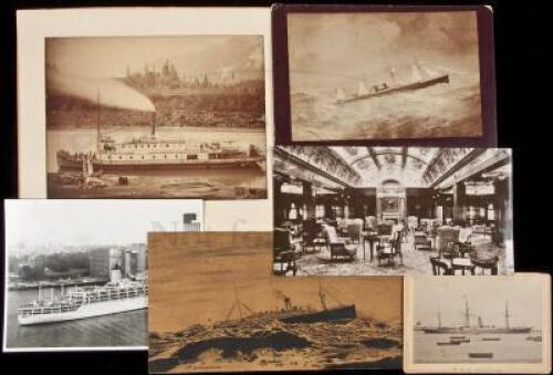 Large group of photographs of various ships