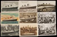 Over 200 postcards from various ship lines, mostly German and French