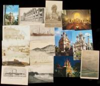 Approximately sixty-one post cards of Russian ships and sights