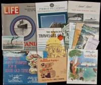 Collection of books, booklets, and ephemera regarding various ship lines and cruises around the world