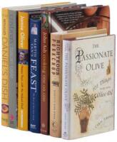 Seven cookbooks or works on food signed/inscribed by their respective authors