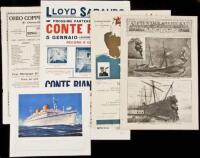 Collection of ephemera related to various ships and cruises