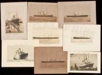 Eight log abstracts from various ships of the White Star Line