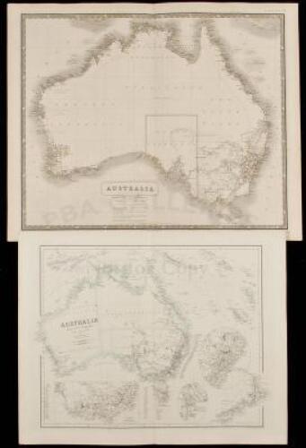 Two large maps of Australia