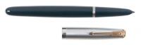 Parker 51 Fountain Pen, Blue Barrel, Aluminum Cap, Blue Diamond Clip, Vacumatic-Filler