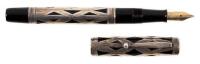 No. 403 Lever-Filler Fountain Pen, Sterling Silver Basketweave Overlay