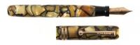 Black and Pearl Celluloid Sleeve-Filler Fountain Pen, No. 6 Nib, Excellent Condition